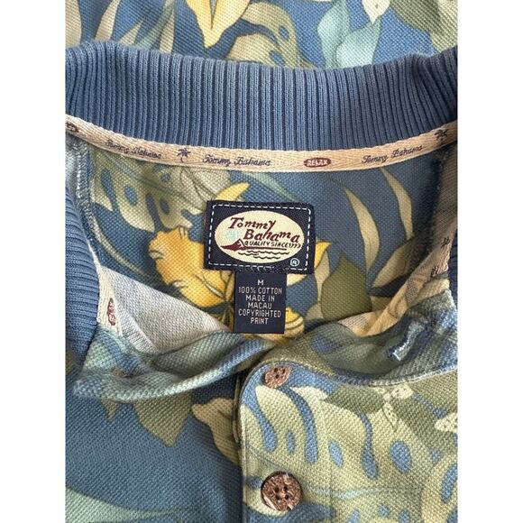 Tommy Bahama Men's Polo Shirt Size Medium Tropical Casual Wear Blue - Picture 6 of 9